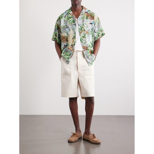 캠프 칼라 프린트 보일 셔츠 46376663162965969