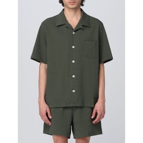 Short sleeve shirt Cocktail Shirt Greenish Seersucker 3464688