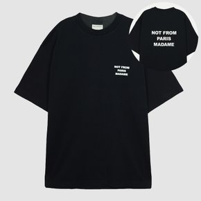 드롤드무슈 NFPM 로고 반팔 티셔츠 TS010 CO002 BL black