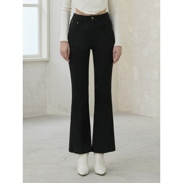 WAAR [기모][-6cm 숏버전 추가] W1022 BOOTS CUT COTTON PANTS_BLACK