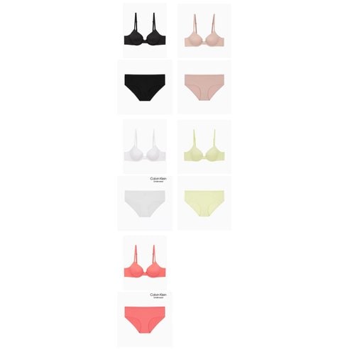 Calvin Klein Underwear 퍼펙틀리 핏 컨투어 브라 힙스터 팬티 SET 5종 택1(F3837AD/QF7822AD UB1/7NS/100/SYC/VOJ)