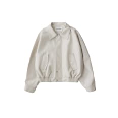 465 VEGAN LEATHER BLOUSON_CREAM