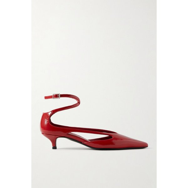 컷아웃 페이턴트 가죽 키튼 힐 펌프스 46376663162874231