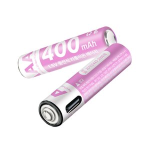 C타입 충전식 AAA 건전지 / 400mAh 충전지 (4개)