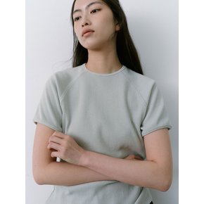 ESSENTIAL WAFFLE JERSEY TOP - MINT