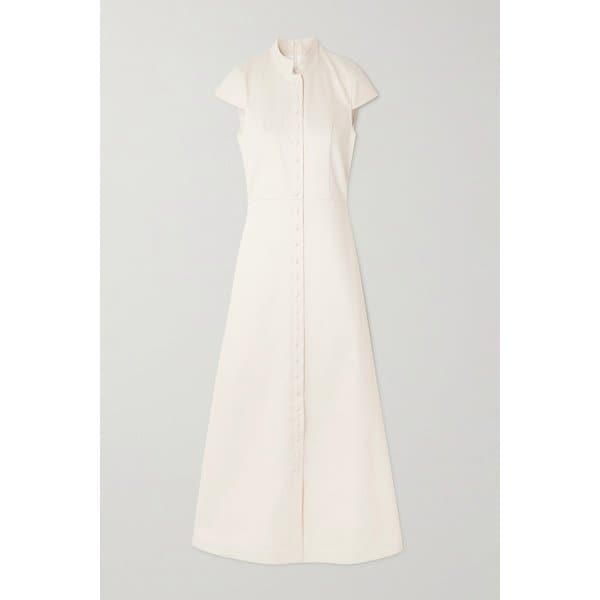 데스트리 아마오코 데님 미디 드레스 에크루 46376663162974700