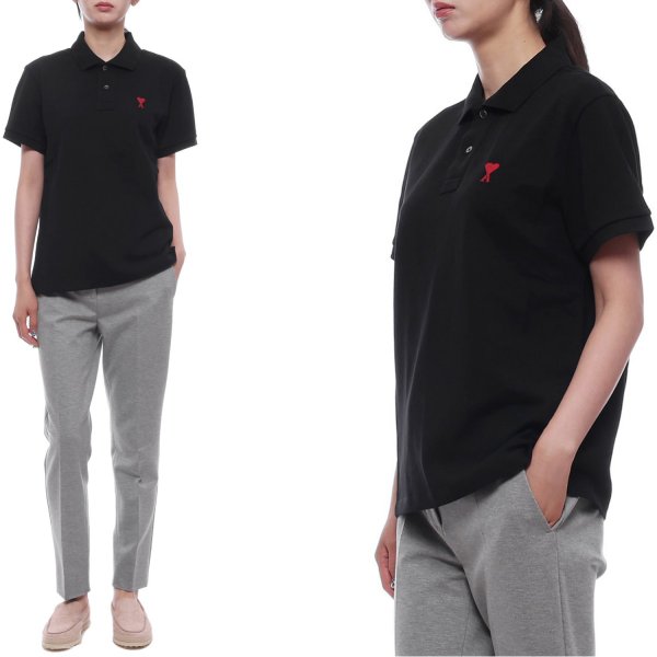 [부산점] 25SS 여성 하트 로고 폴로 반팔티셔츠 (BFUPL001 760 001 W 25S)