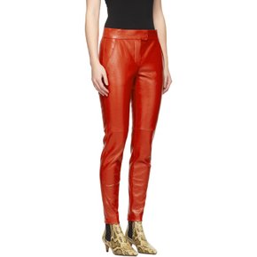 Red Calfskin Pants 17I5634655. 620 Red