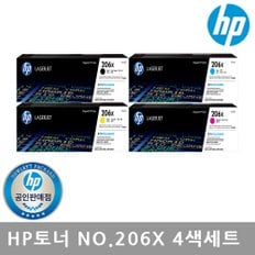 정품 HP토너 No.206X W2110X~W2113X 4색 HP m255 m282 m283