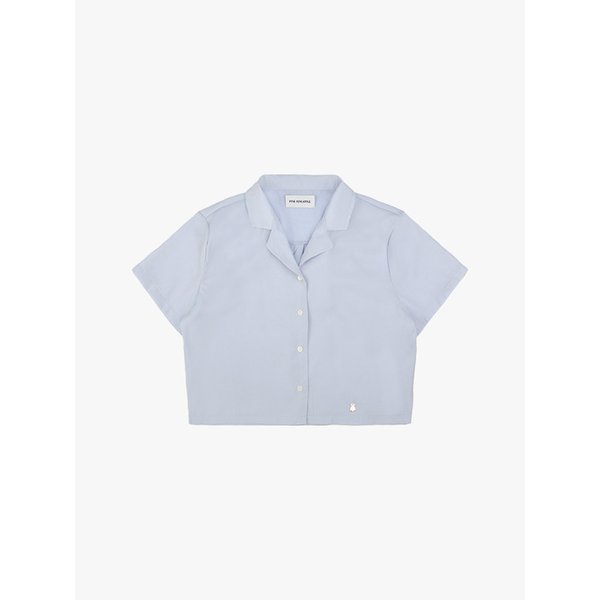 OPEN COLLAR HALF SHIRTS_SKY BLUE