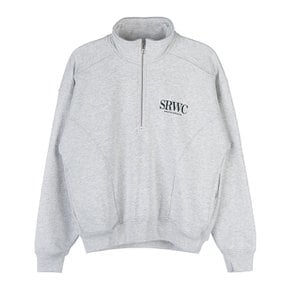 [라벨루쏘] [스포티앤리치] 여성 어퍼 이스트 하프집업 맨투맨 UPPER EAST SIDE QUARTER ZIP HEATHER GRAY