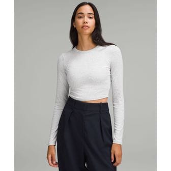 룰루레몬 홀드 타이트 스트레이트 햄 크롭 롱슬리브 - HCUG