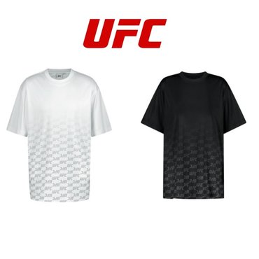 UFC SPORT 그라데이션 릴렉스핏 반팔 티셔츠 블랙 U2V2329