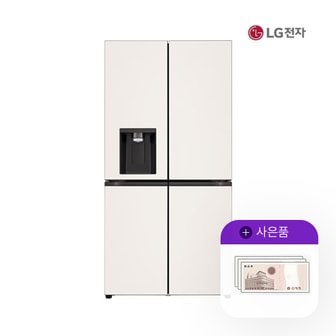 LG 양문형냉장고 엘지오브제 얼음정수기 820L 베이지 W824GBB172S 월127000/5년약정