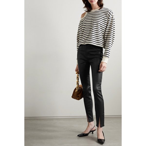 라장스 조티 코팅 하이 라이즈 스키니 진 블랙 24665545640683814