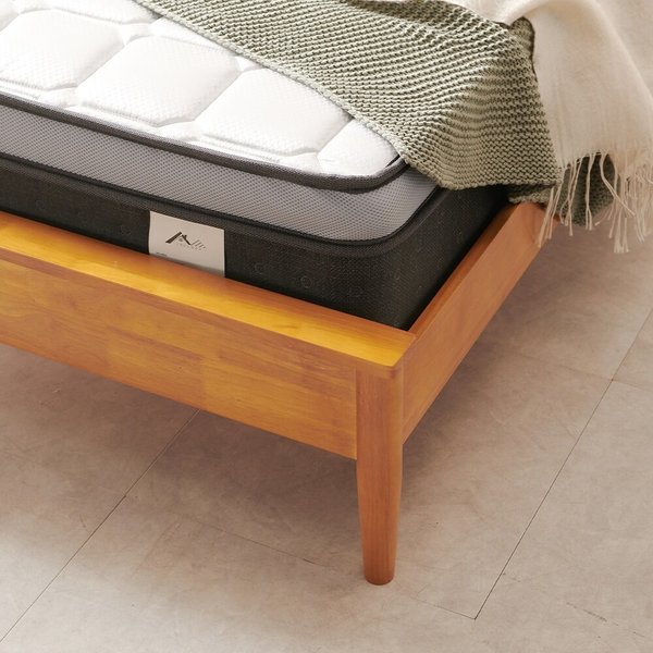 레트로까사 고무나무 원목 침대 프레임 Q DFB0411