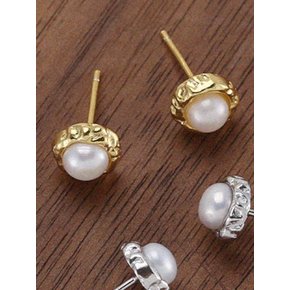 [925 Silver] Mindy Pearl Earrings_2 Colors