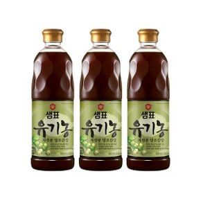 샘표 유기농 자연 콩간장 양조간장 860ml 3병