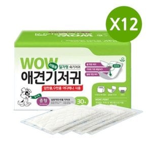 애견 위생 중형 30매 12P 강아지 일자형 속기저귀_W91B958