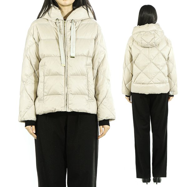 [부산점] 로고패치 2619481084600 031 막스마라 더 큐브 소프트페 SOFTFE 구스다운 패딩 후드 패딩점퍼