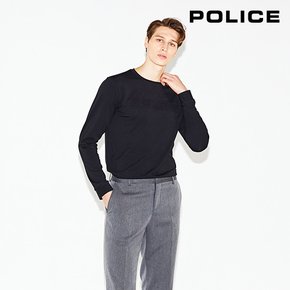 남성 엠보 로고 라운드 티셔츠 PCLT115BKM