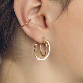 saturn ring earrings (2colors)