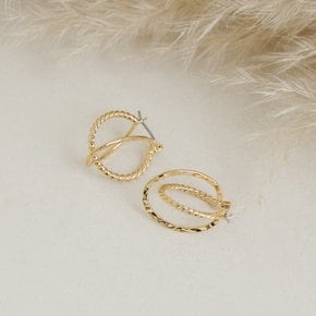 saturn ring earrings (2colors)