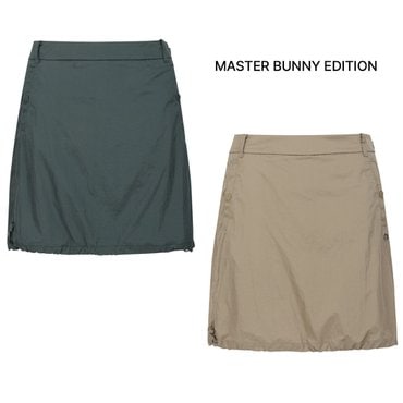 마스터바니 24S/S 이월상품 여성 타공 믹스 스트링 헴 큐롯 스커트 (421D2PC591)