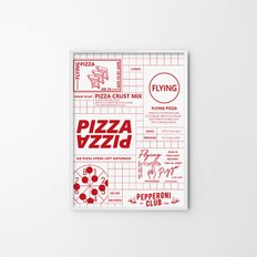 유니크 인테리어 Flying Pizza 포스터 피자 프레임