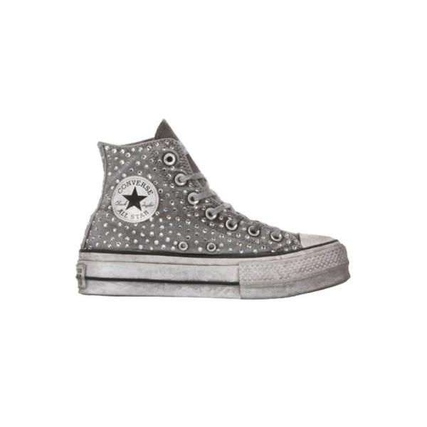 컨버스 스니커즈 1200 CONVERSE PLATFORM SWAROVSKI LIMITED White