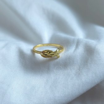  [가앤] 24k순금 쁘띠 컷 물고기 반지 1.875g