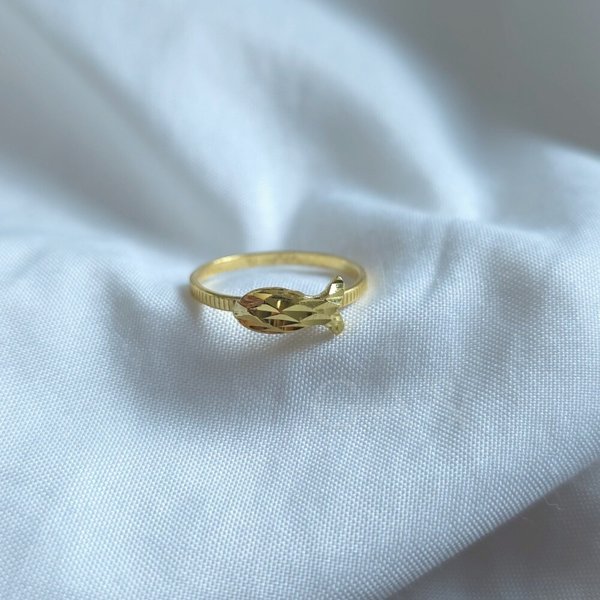 [가앤] 24k순금 쁘띠 컷 물고기 반지 1.875g