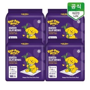 포포몽 냄새잡는 대나무 강아지 배변패드 표준형 100매 x 4팩