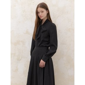 26FW_Ribbon-tie Blouse(LL) / Black(4color)