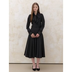 26FW_Ribbon-tie Blouse(LL) / Black(4color)