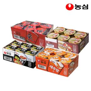 [농심] 신파튀새 소컵라면 세트(신라면 6입+짜파게티 6입+튀김우동 6입+새우탕 6입)