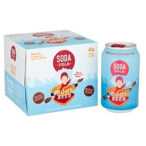 [해외직구] Soda Folk 소다포크 캐나다 메이플시럽 루트 비어 캔 음료 330ml 4캔