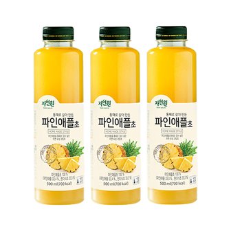 웰팜 [자연원]통째로 갈아만든 파인애플초 500ml x 3병