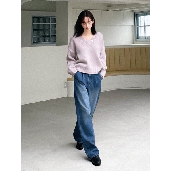 Relaxed fit pintuck denim_2 Colors