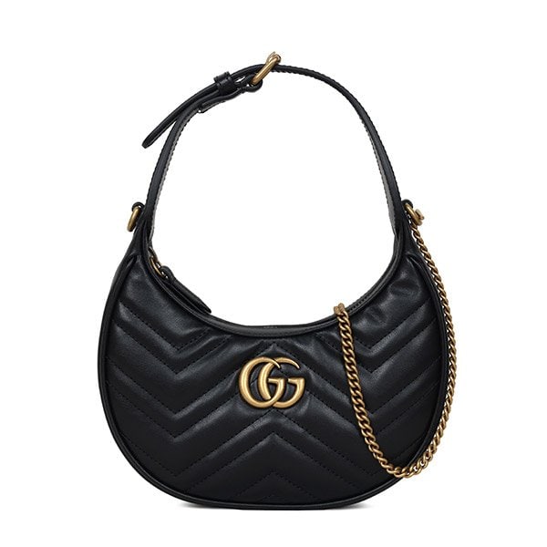 [부산점] 25FW 블랙 GG 마몬트 체인 미니 호보 숄더백 699514 DTDHT 1000