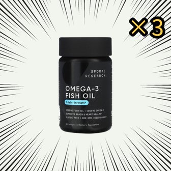 스포츠리서치 트리플스트랭스 오메가3 1250mg 30정 3팩