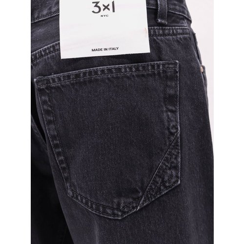 [해외배송] 3X1 AIME 블랙 데님 트라우저 31W33001DR0459VINTAGE BLACK B0652327872