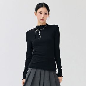 여성 프릴 반넥 기모 티셔츠 DFZG5154C03_P369950715
