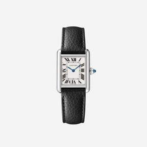 까르띠에 탱크 머스트 워치 스몰 쿼츠 스틸 카프스킨 블랙 Cartier Tank Must Watch Small Quart