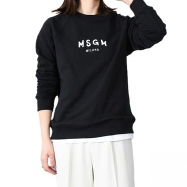 MSGM 엠에스지엠 브러쉬드 로고 맨투맨 3541MDM116 237799 99 긴팔 티셔츠