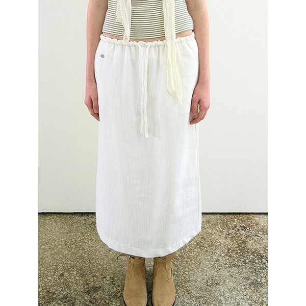 Lea slub-cotton long skirts