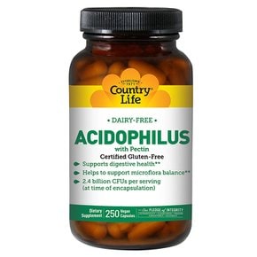 6개X  컨트리라이프  Acidophilus  with  Pectin  2  40억  CFU  250  식물성캡슐