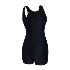 여성 실내수영복 입고벗기 편한 뉴트로 2부 반신 U백 (A3FL1LH02BLK)(브라캡별도구매)