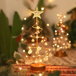 크리스탈 LED전구 크리스마스 트리 인테리어 장식 무드등 LED Crystal Christmas Tree Decoration Lamp