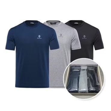 블랙야크 공용 3PACK 라운드 티셔츠 공용 라운드 트리플 반팔티 1BYRTXU901